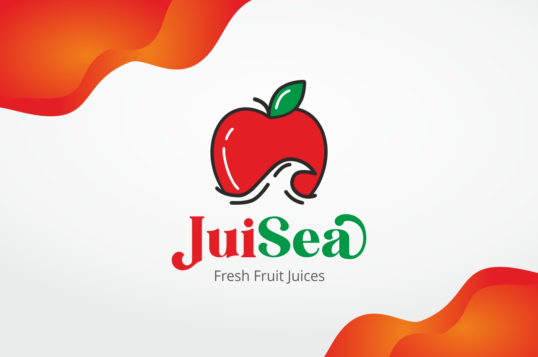 Fruit Juice Brand Logo mockup.