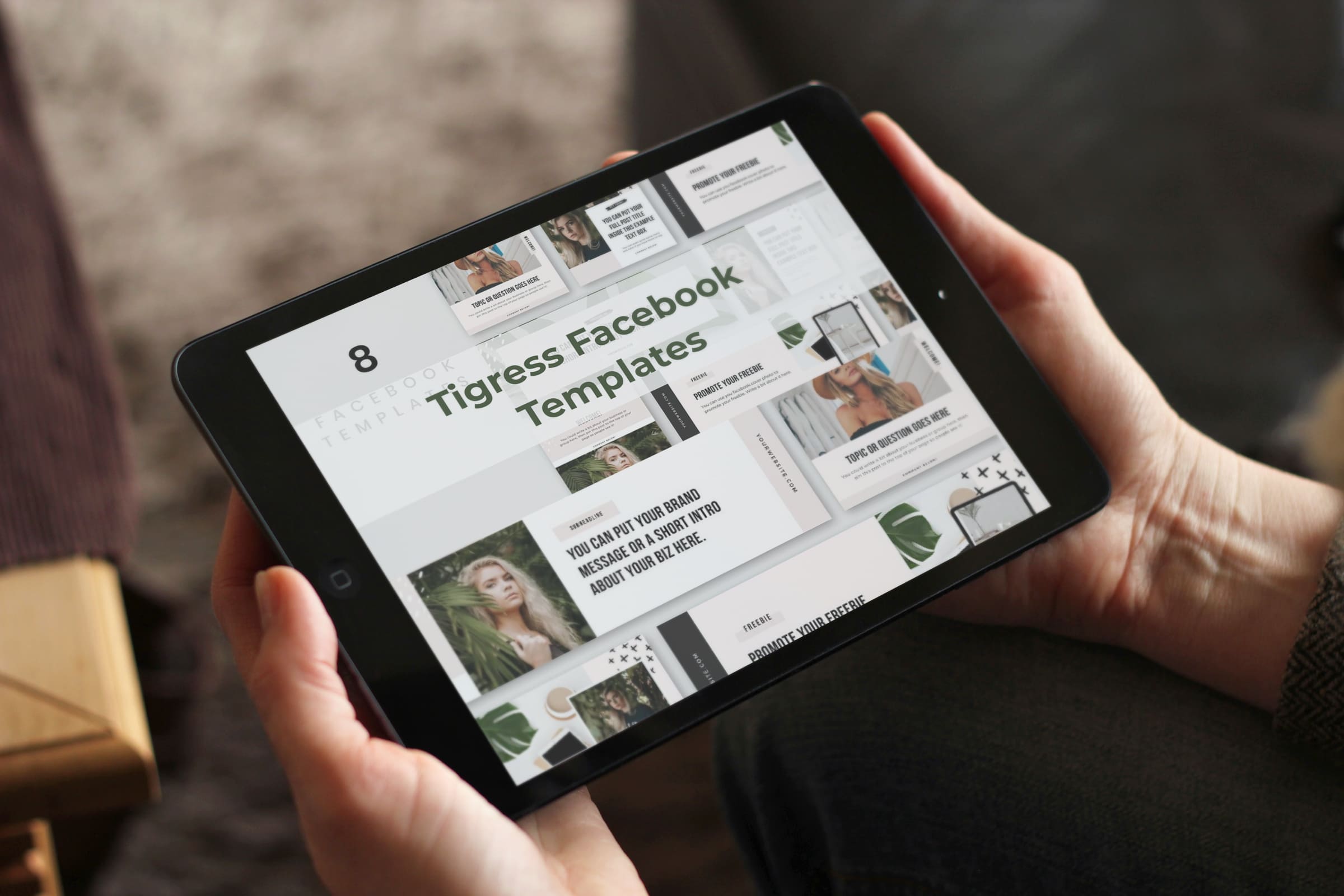 Tablet option of the Tigress Facebook Templates.