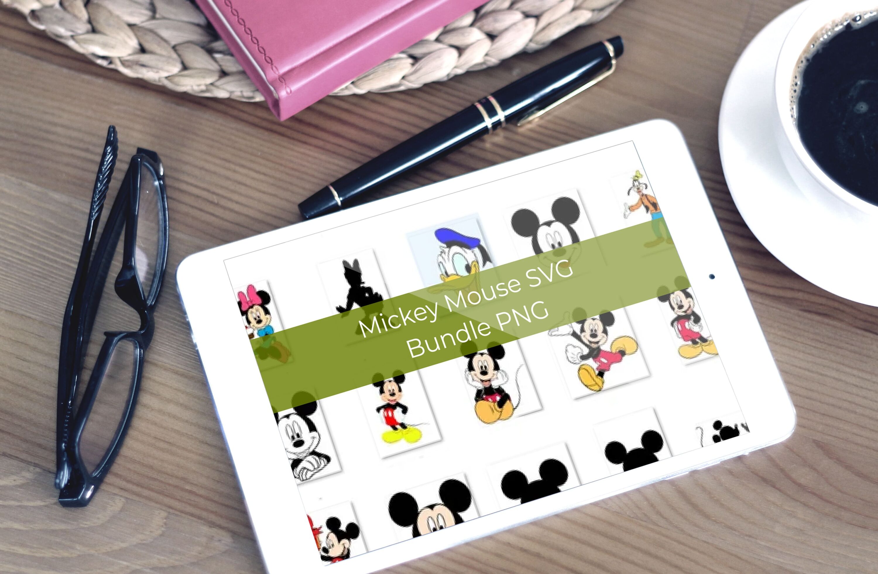 Tablet option of the Mickey Mouse SVG Bundle PNG.