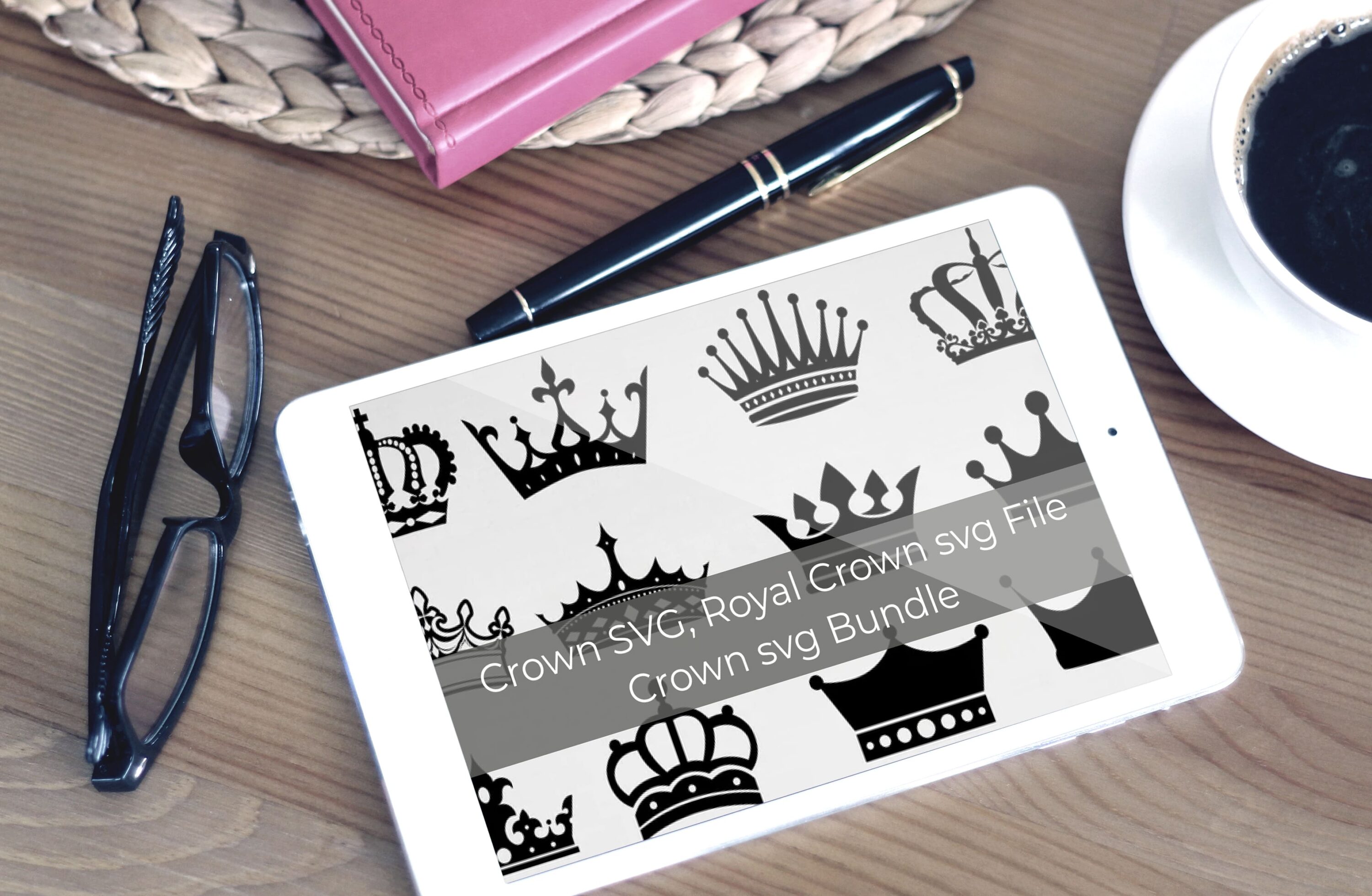 Tablet option of the Royal Crown SVG Bundle.