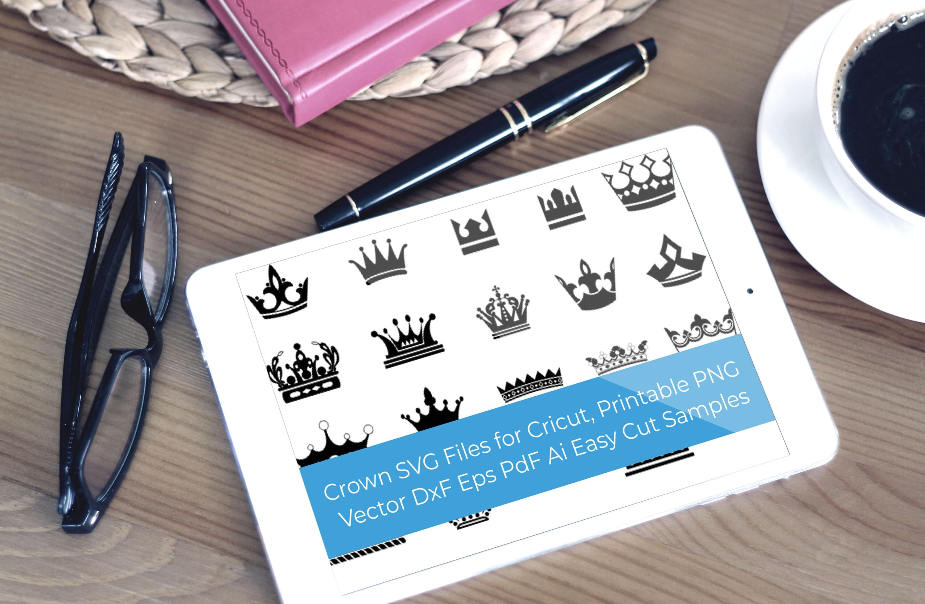 Tablet option of the Crown SVG Files For Cricut.