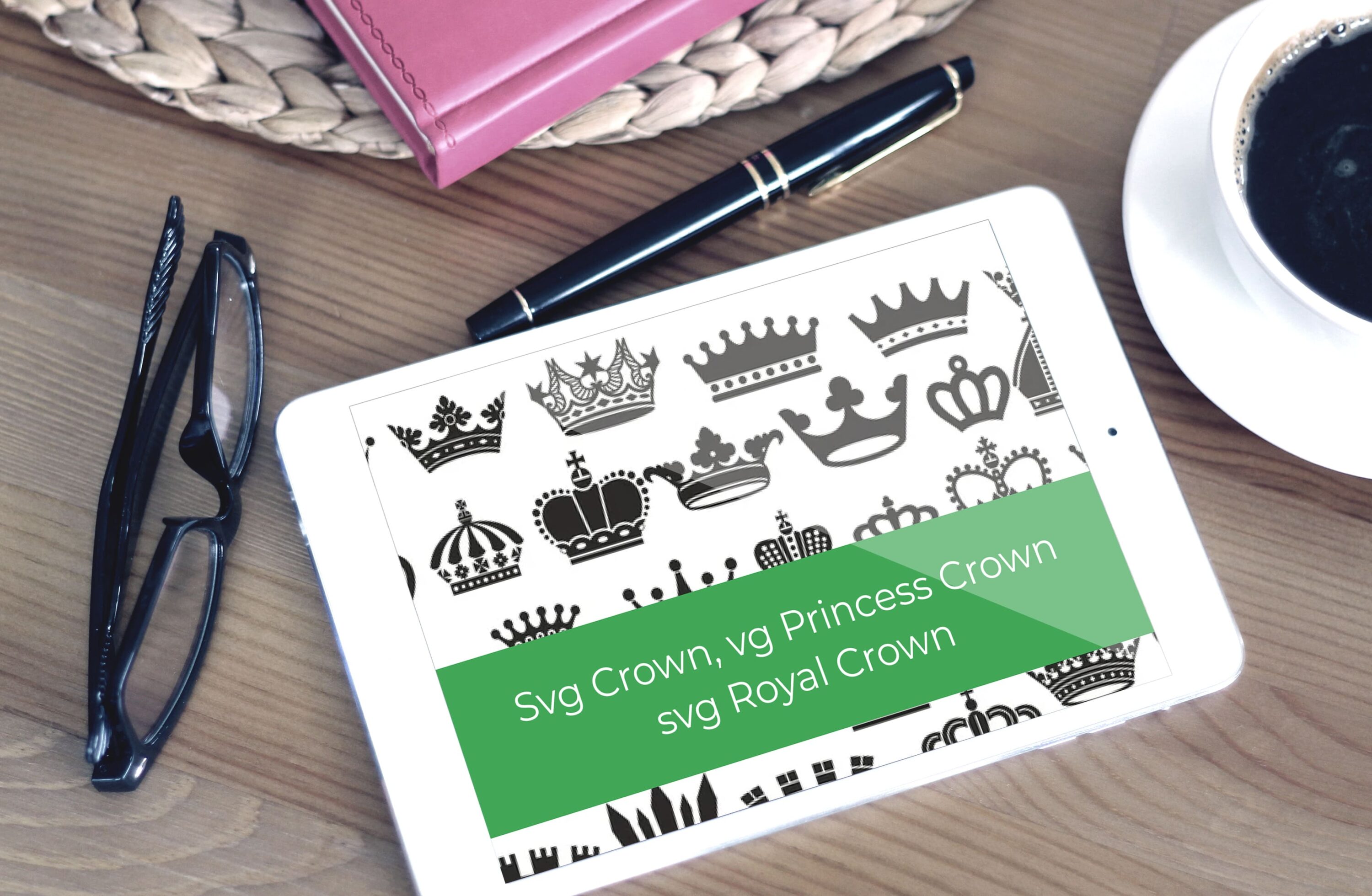 Tablet option of the Royal Princess Crown Svg.