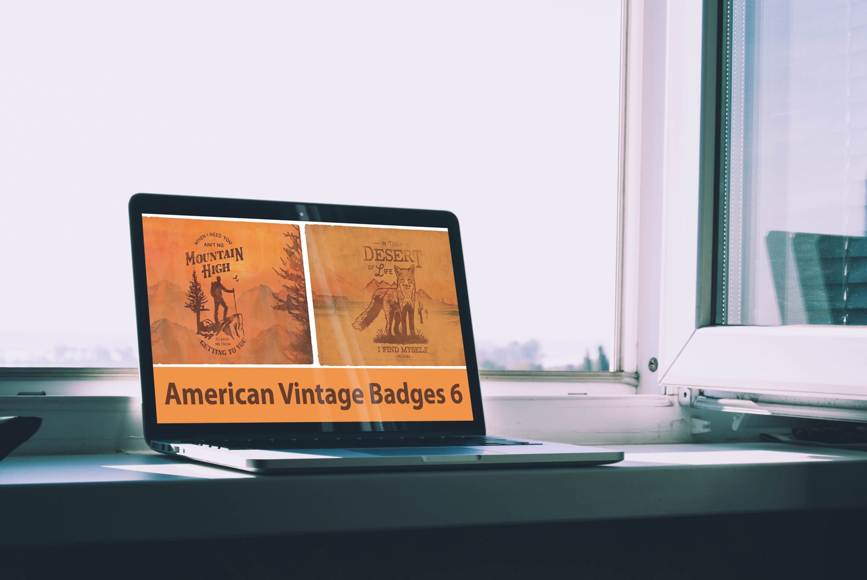 Laptop option of the American Vintage Badges 6.