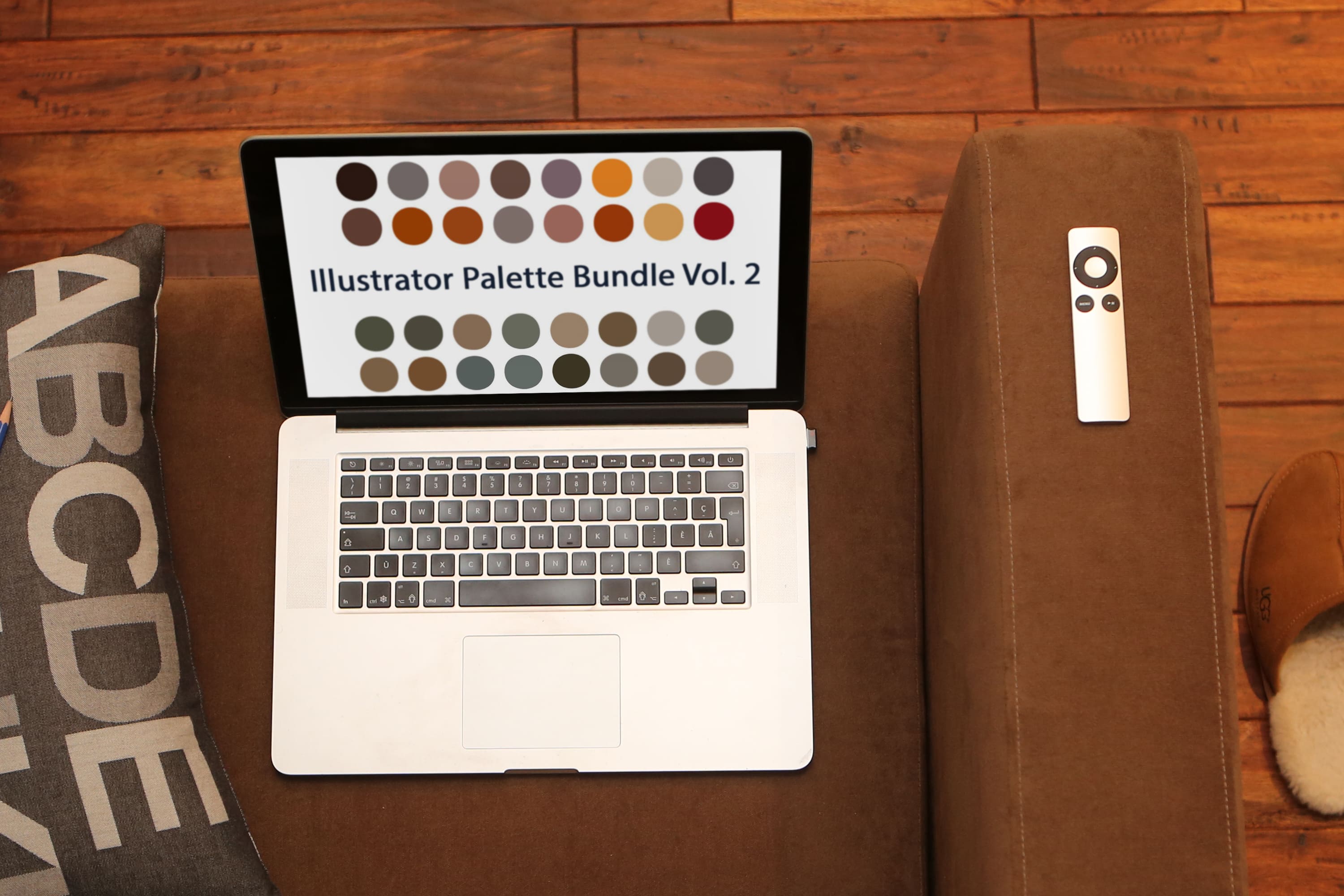 Laptop option of the Illustrator Color Palette Bundle V2.