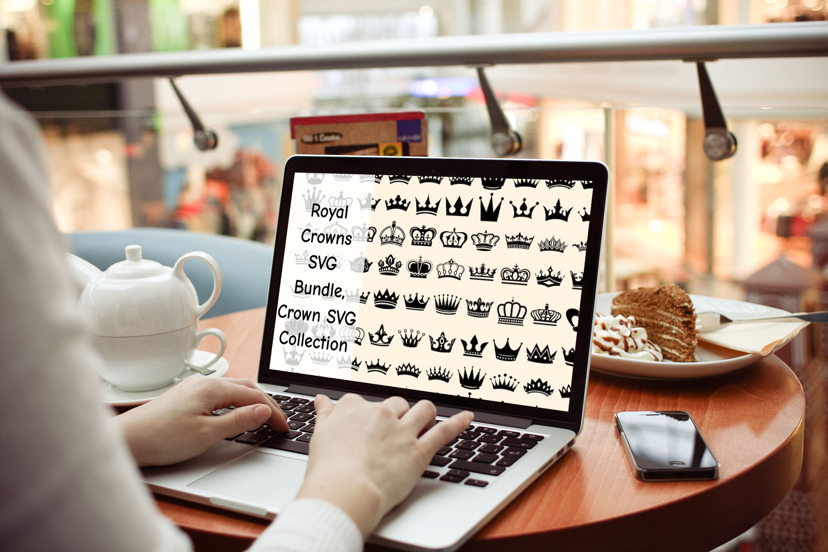 Laptop option of the Crown SVG Collection.