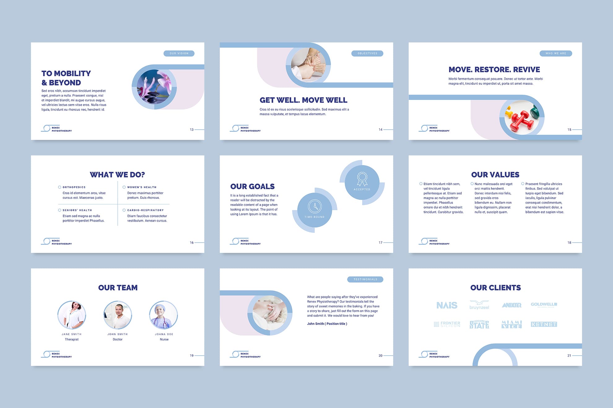 Two-colored template with minimalistic design.
