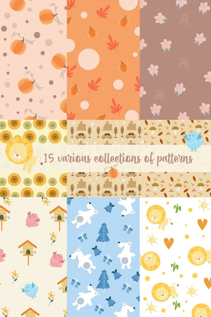 Collection About Pattern 15 various collections of patterns 01 - Only $9 - MasterBundles