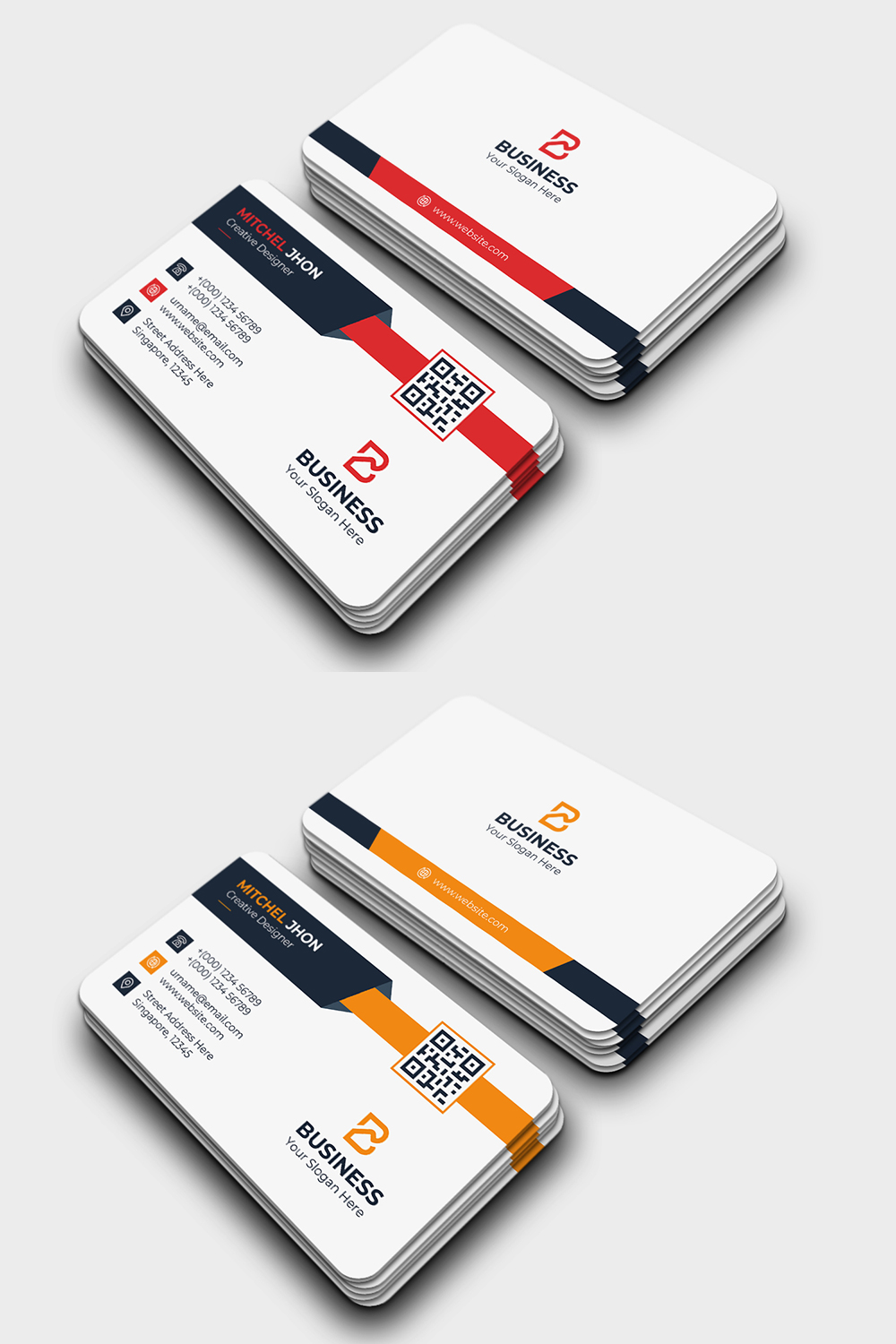 Modern business cards design.