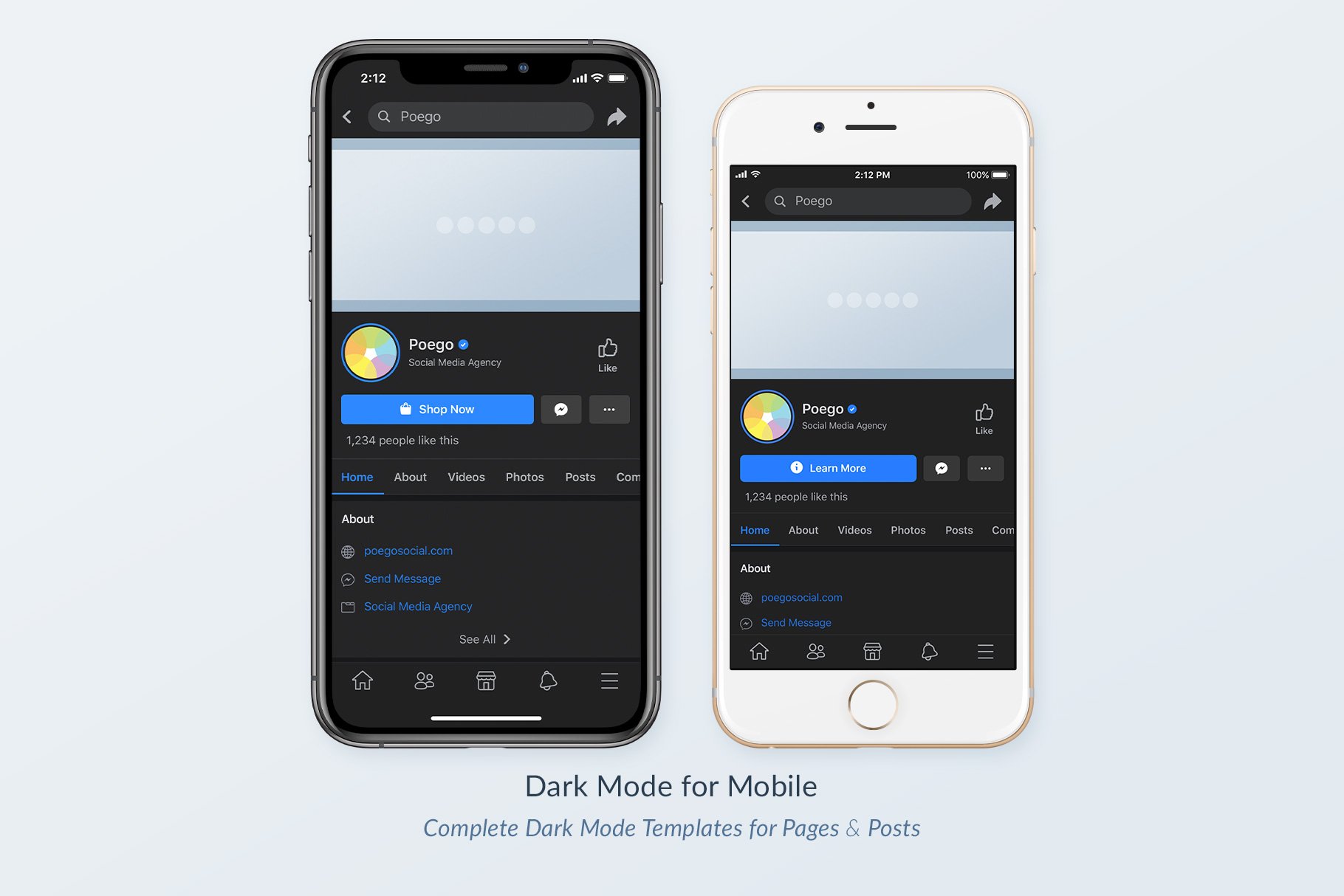 Dark mode for mobile.