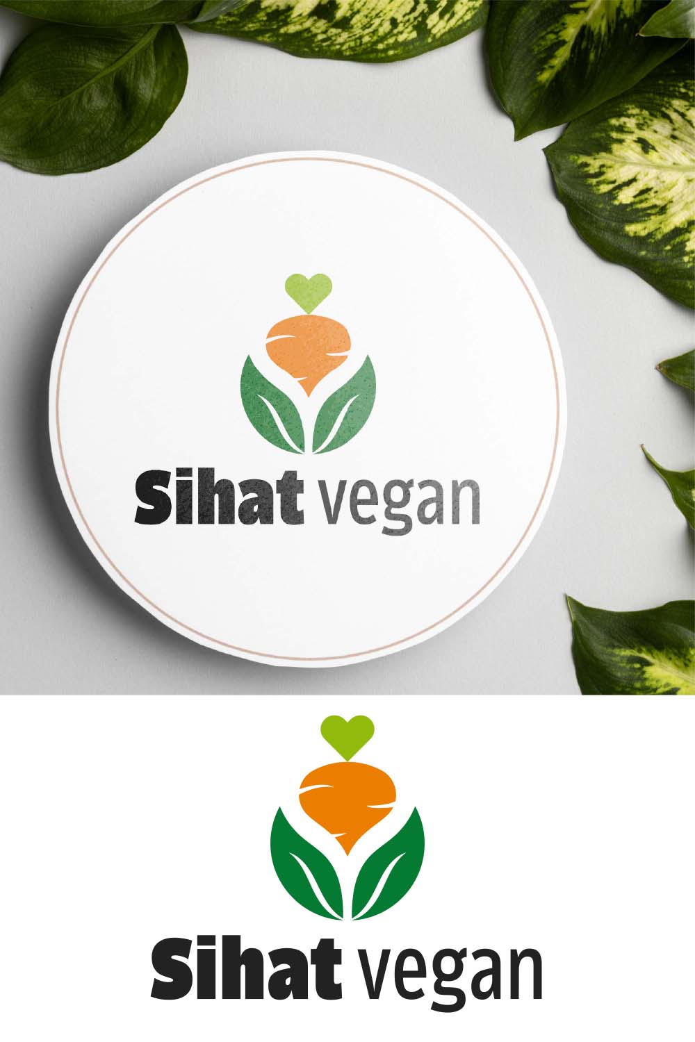 Sihat Vegan Food Logo Design