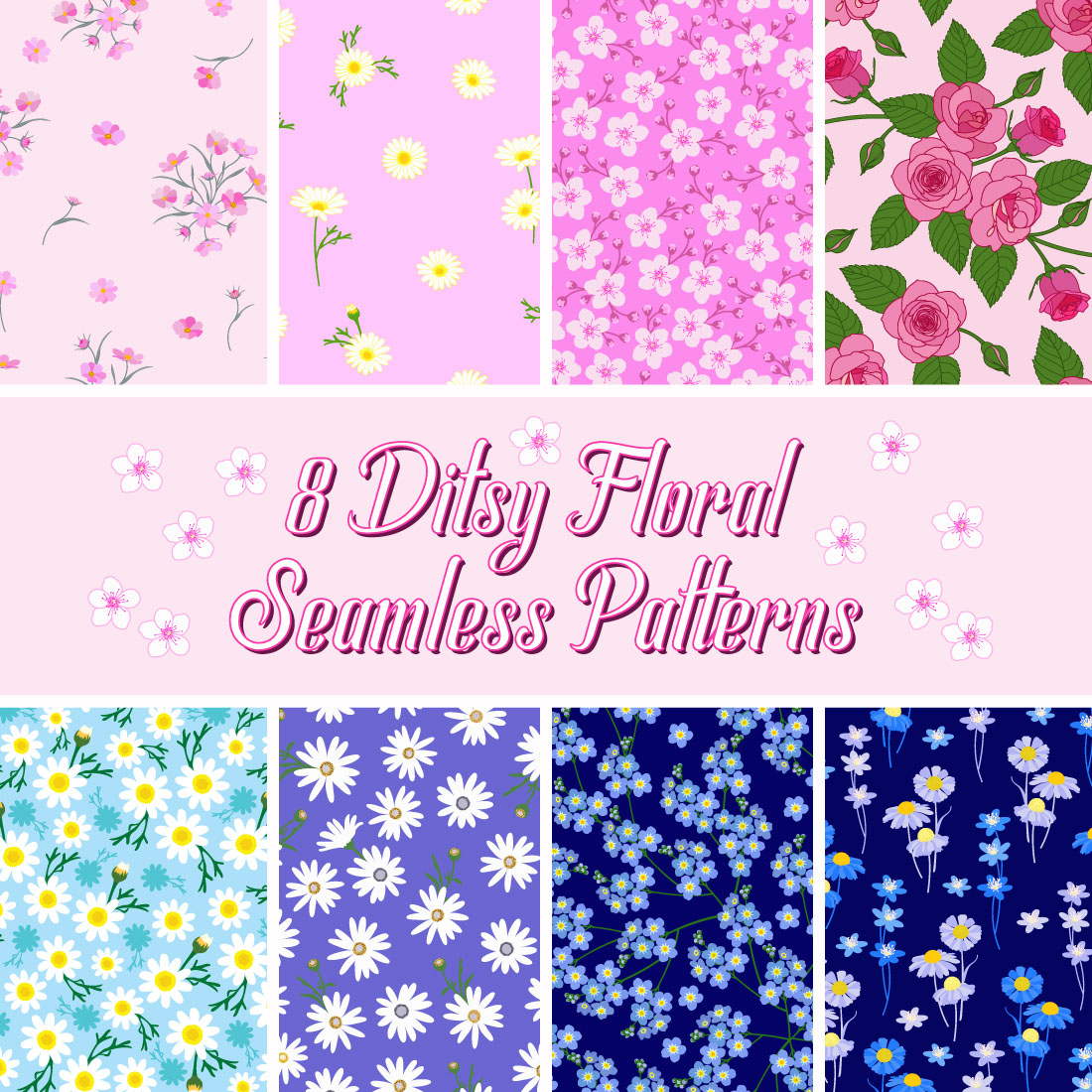 preview 8 floral patterns