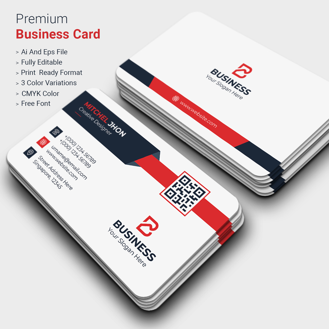 Creative And Corporate Business Card Only $6 Example.