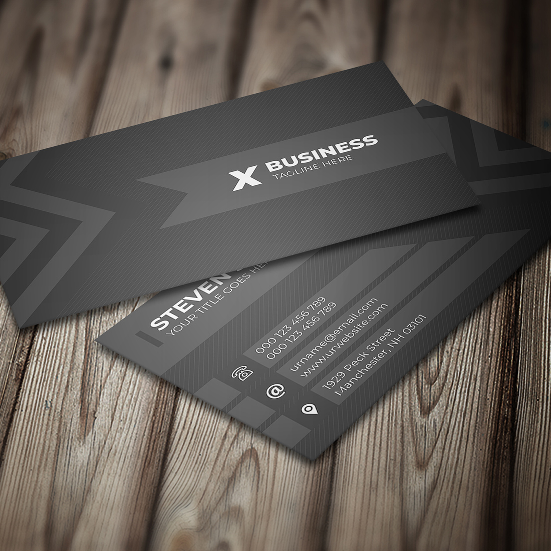 Modern Black And White Business Card Template Only $6 cover image.