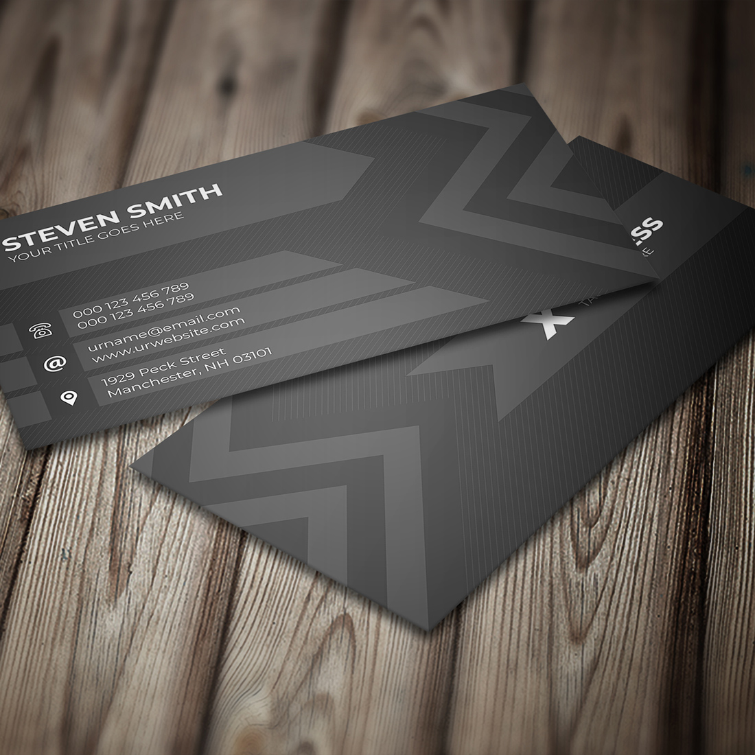 Modern Black And White Business Card Template Only $6 main cover.