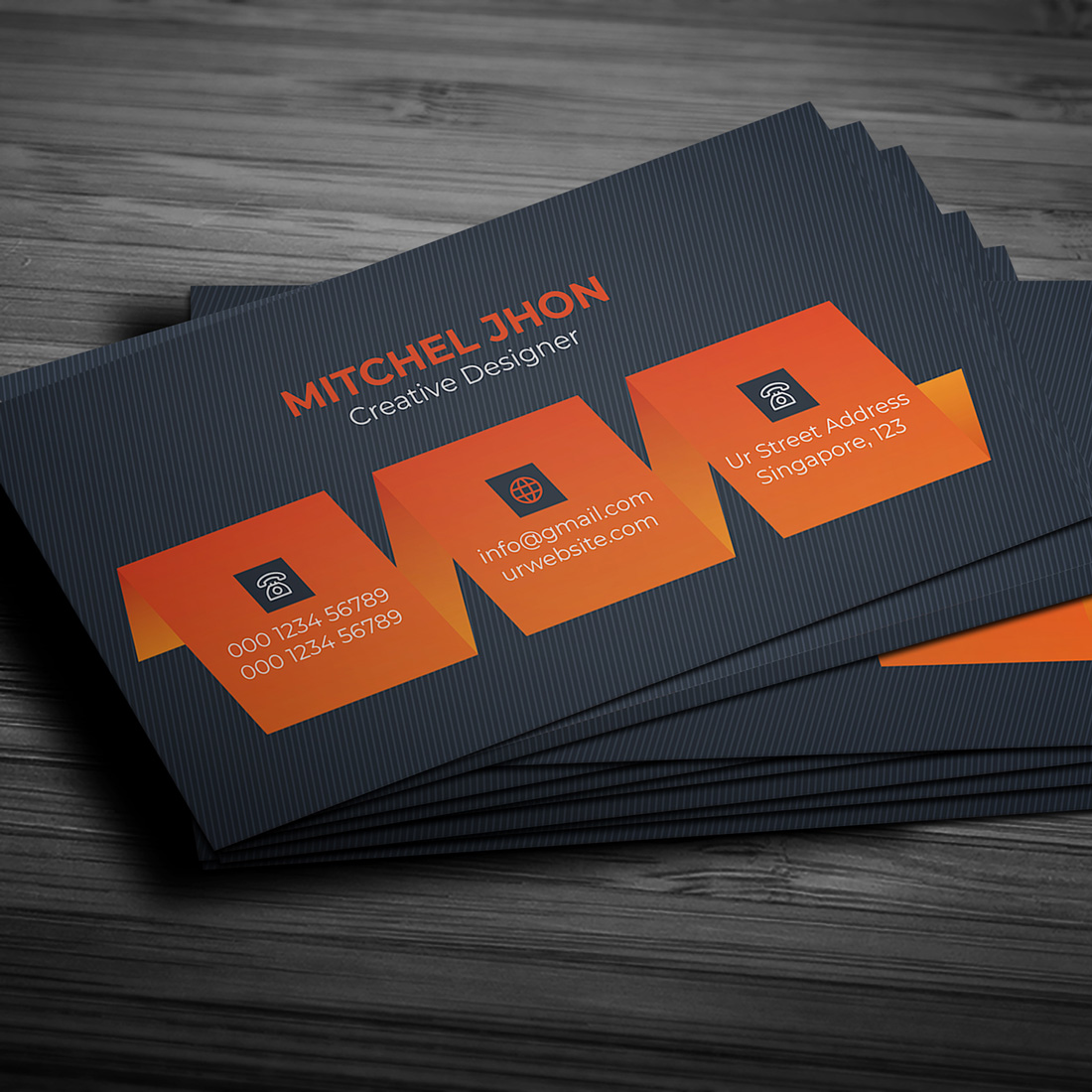 Modern And Creative Business Card Template preview image.