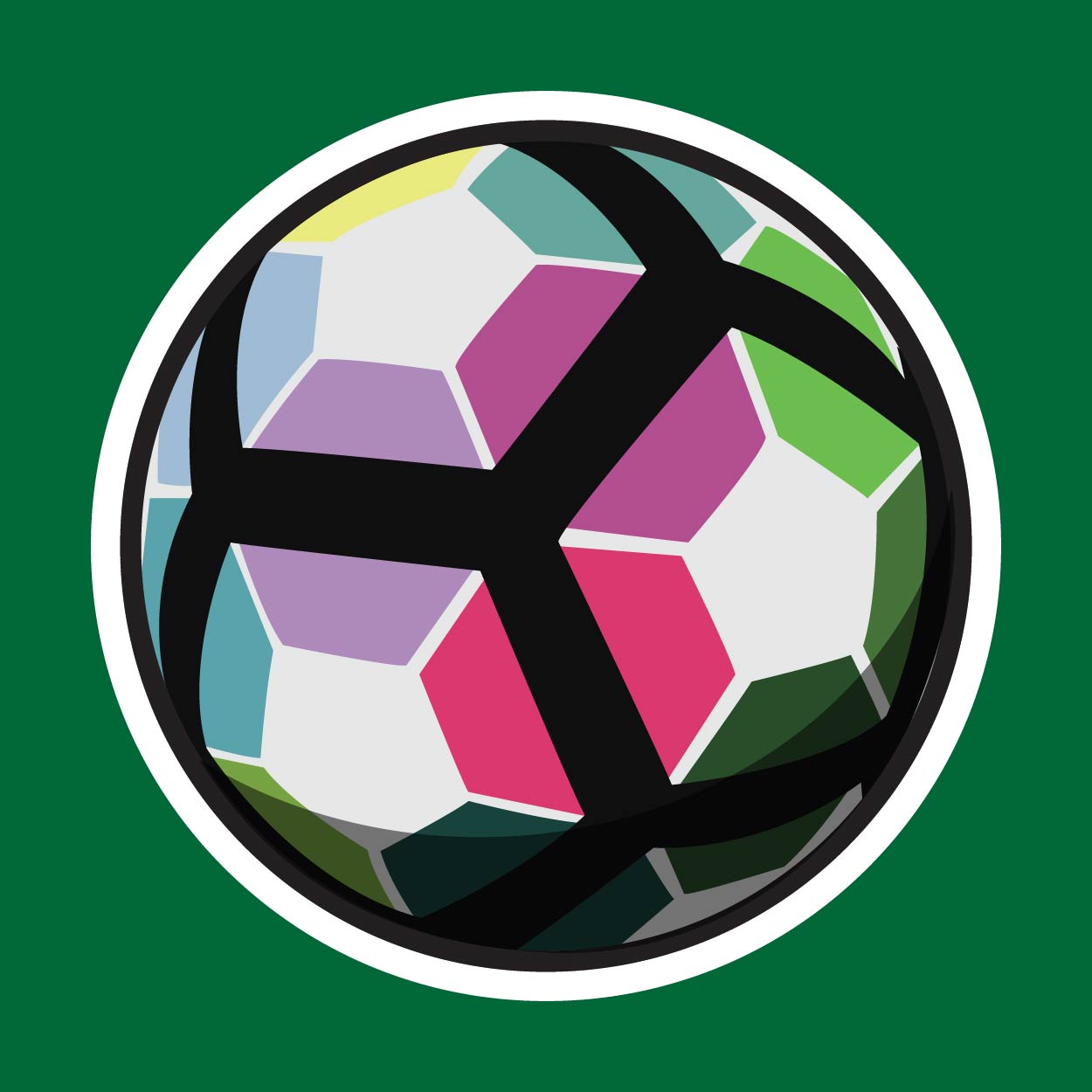 Flat design soccer ball series.