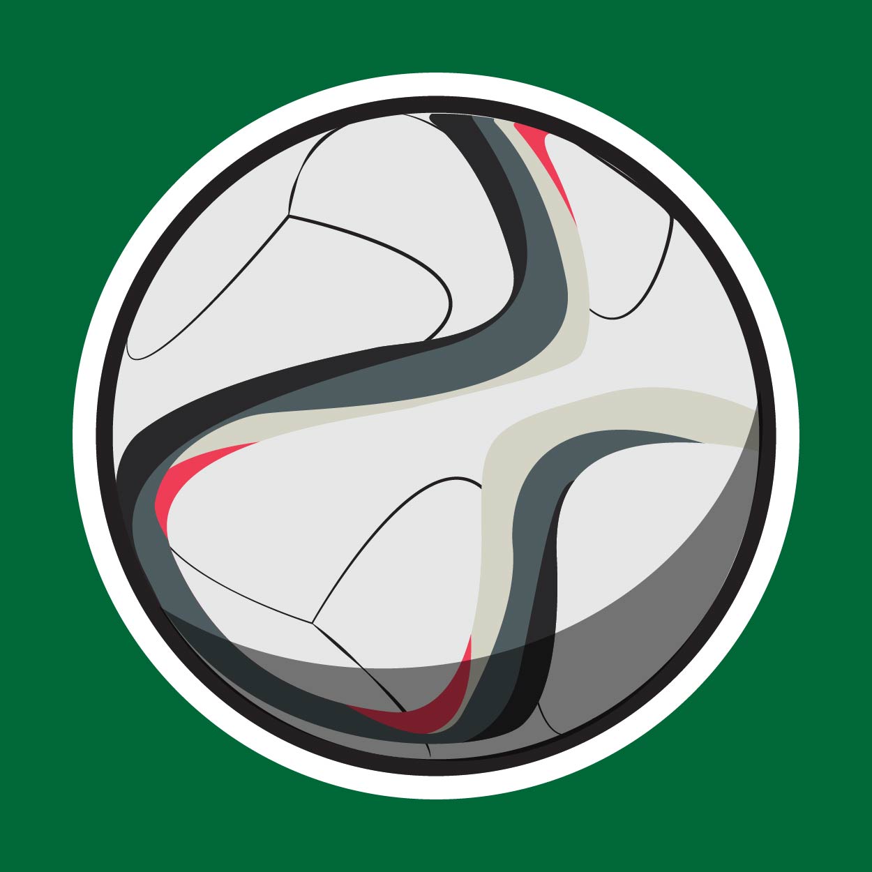Flat design soccer ball series example.