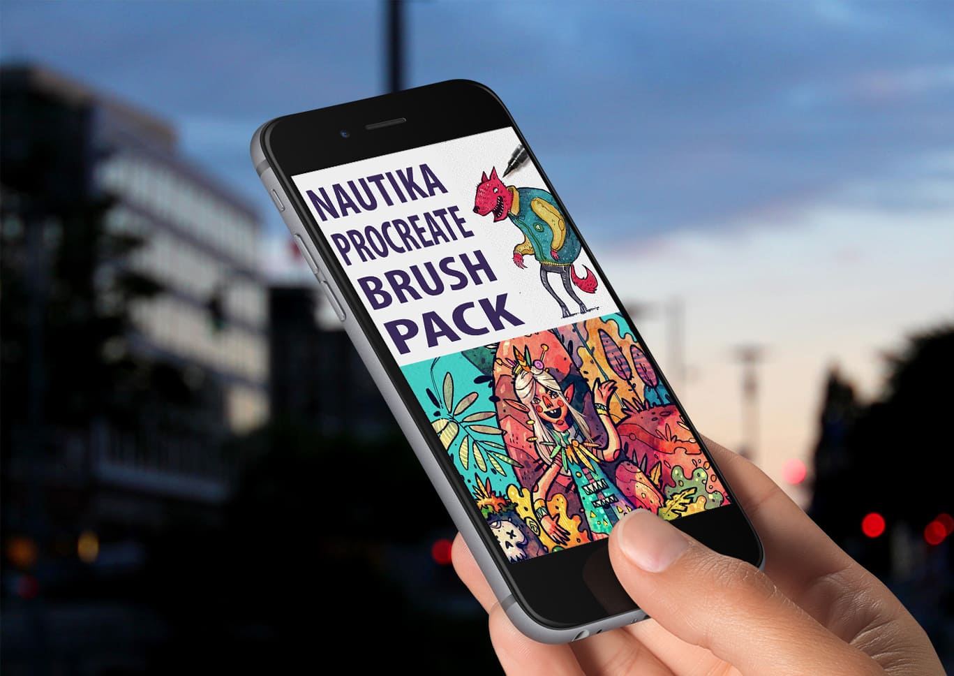 Mobile option of the Nautika Procreate Brush Pack.