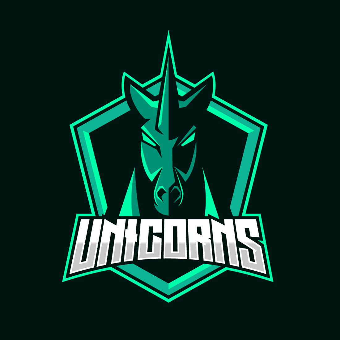 unicorn esport logo template 1