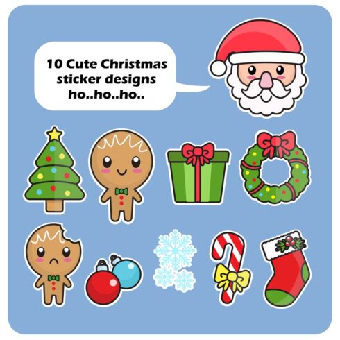Cute Christmas Sticker Designs xmas preview