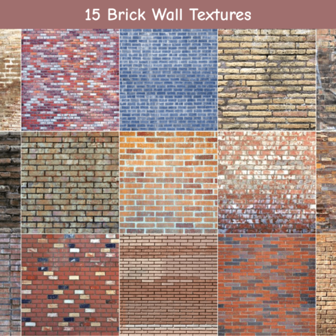 15 Brick Wall Textures cover.