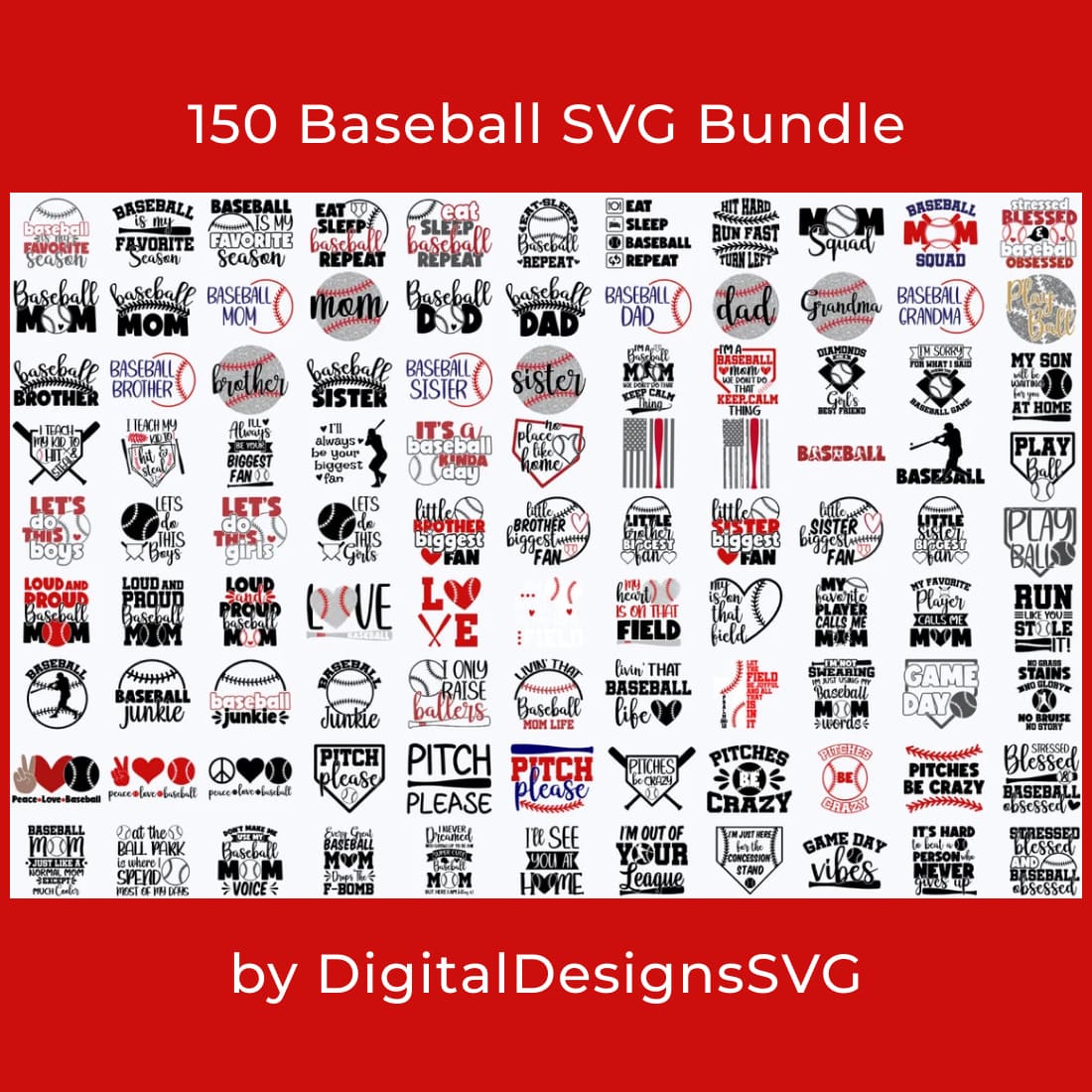 150 Baseball SVG Bundle.