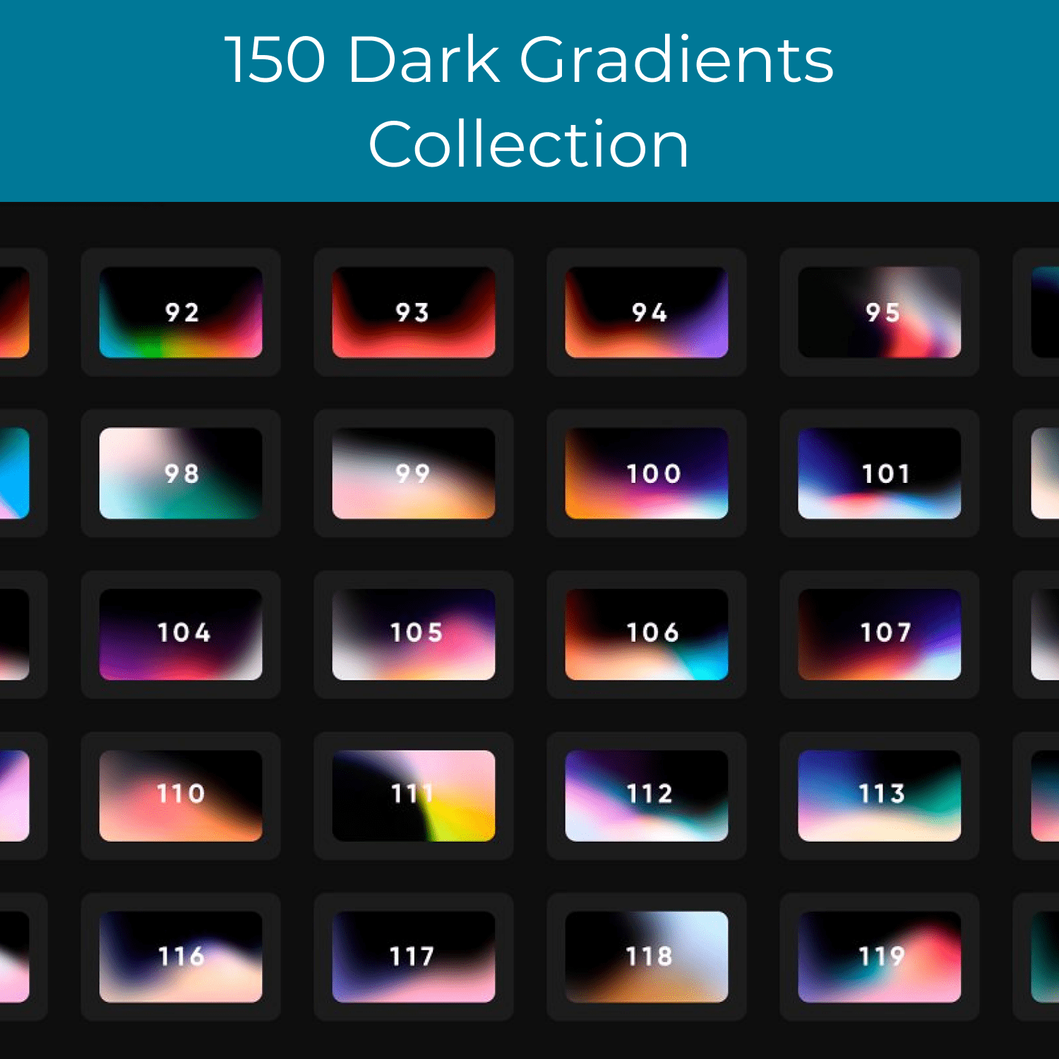 150 Dark Gradients Collection cover.
