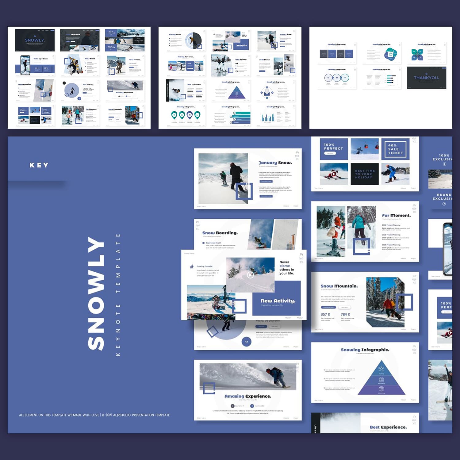Snowly - Keynote Template Examples.