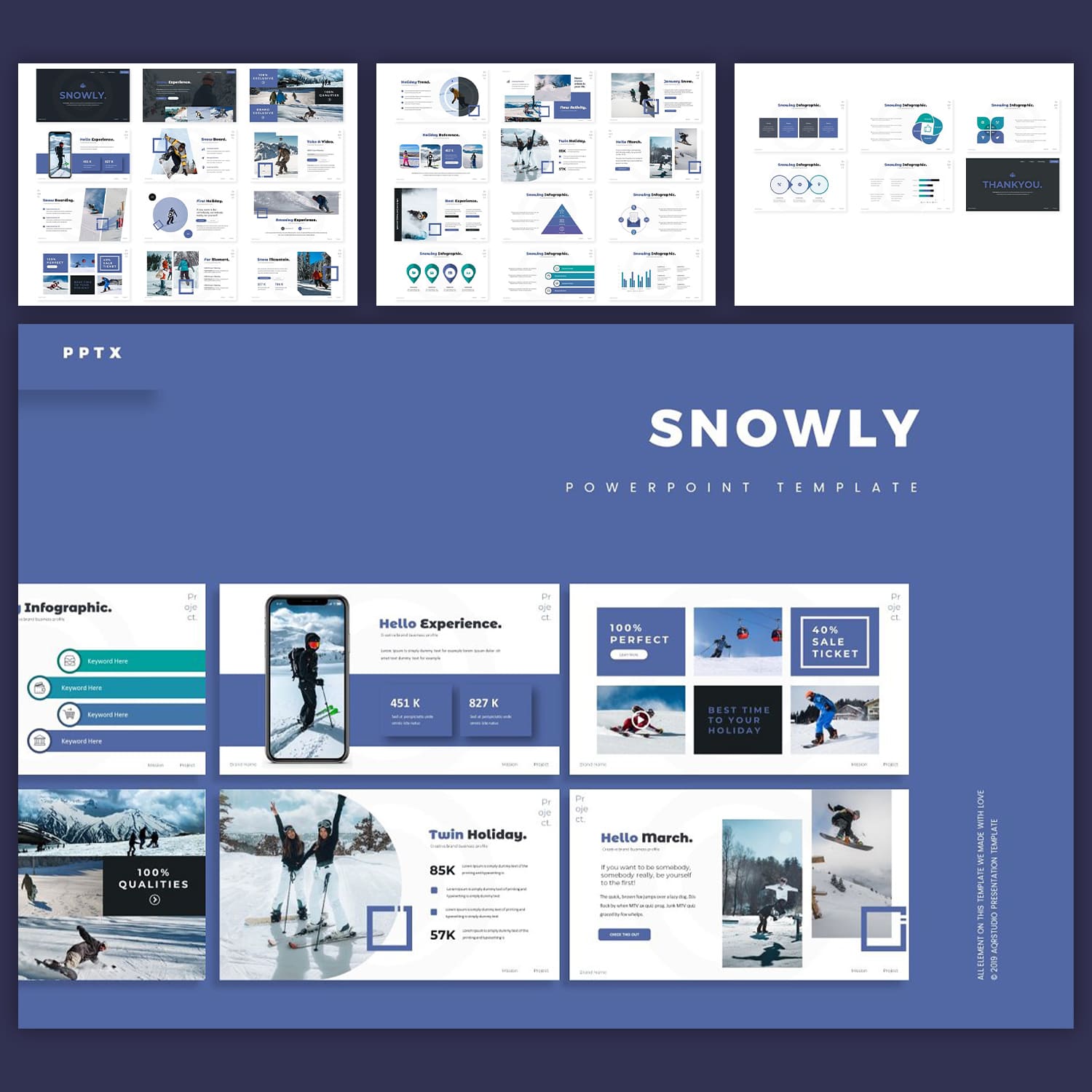 Snowly - Powerpoint Template Example.