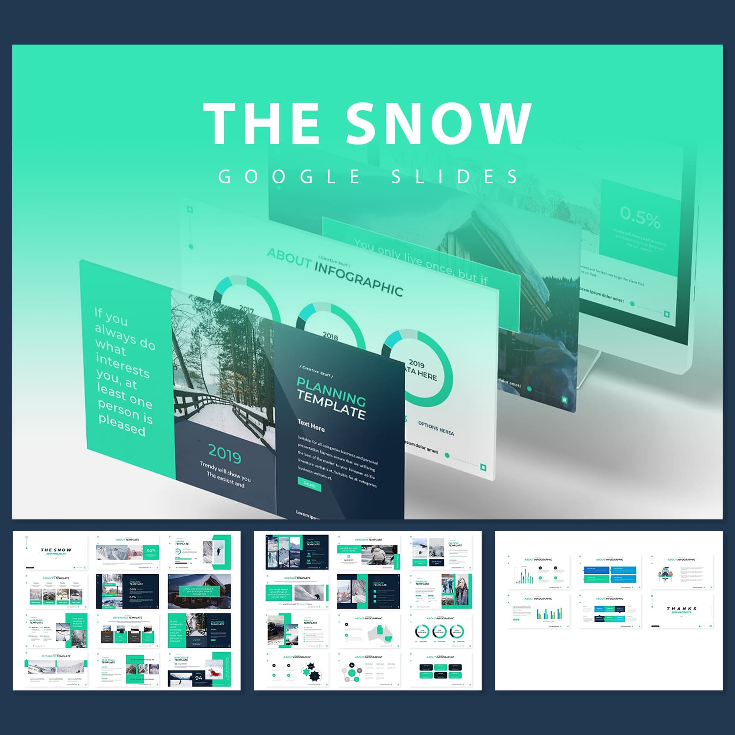 Snow - Google Slides Template Examples.