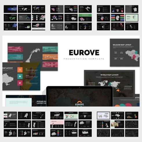 Eurove : Europe Area Map Powerpoint.