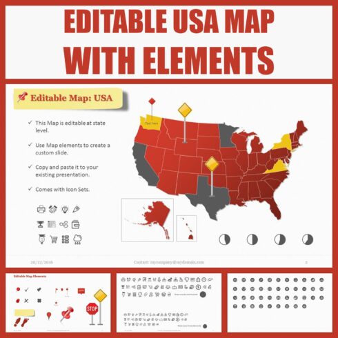 Editable USA Map with Elements.PP.