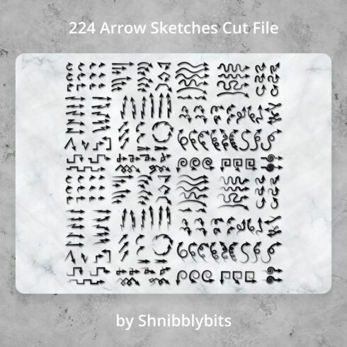 arrow sketches cut file image.