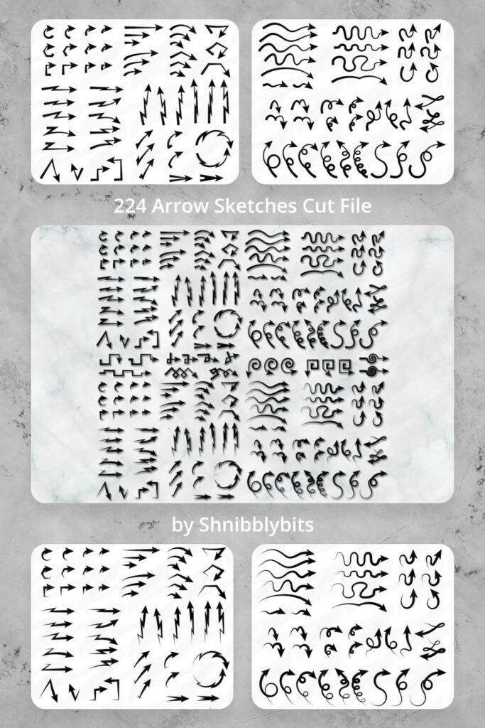 224 Arrow Sketches Cut File SVG – MasterBundles