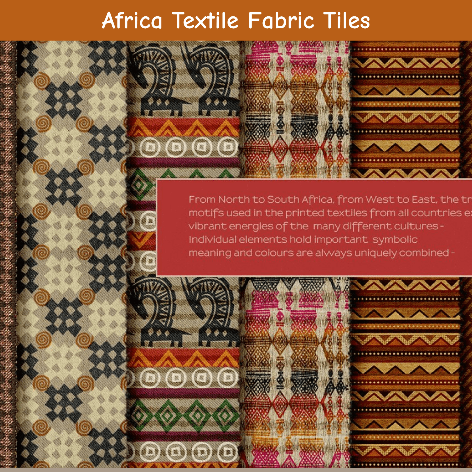Africa Textile Fabric Tiles cover.
