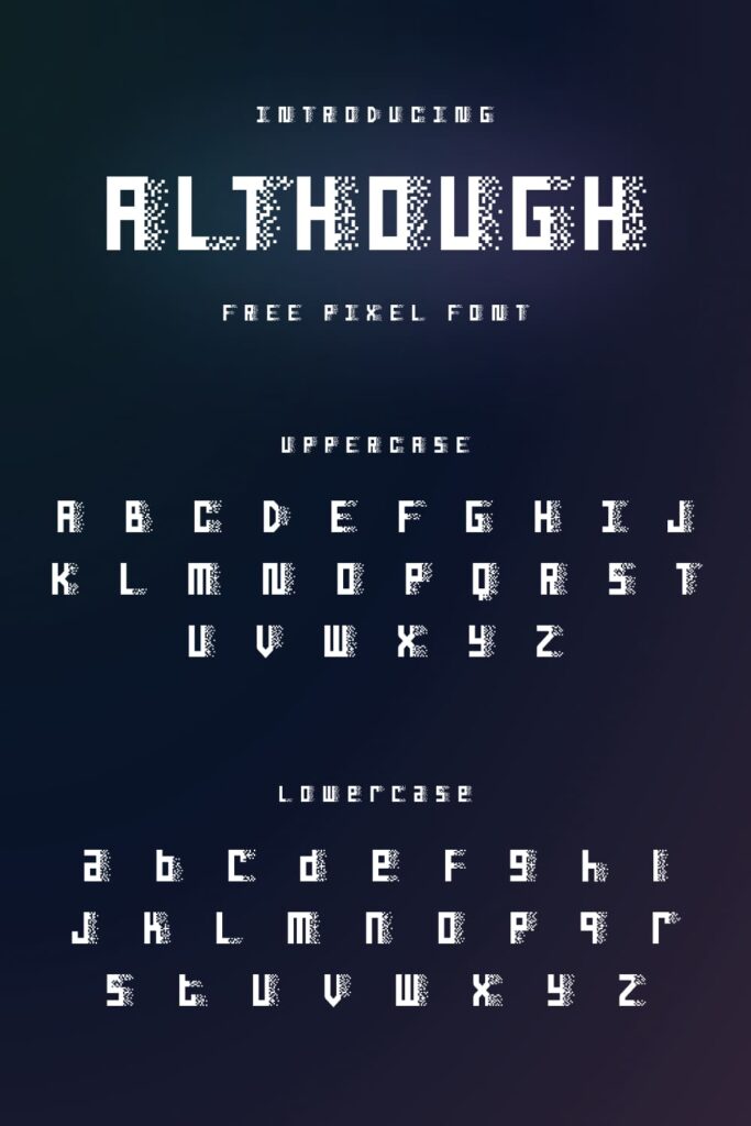 Although Pixel Font – MasterBundles