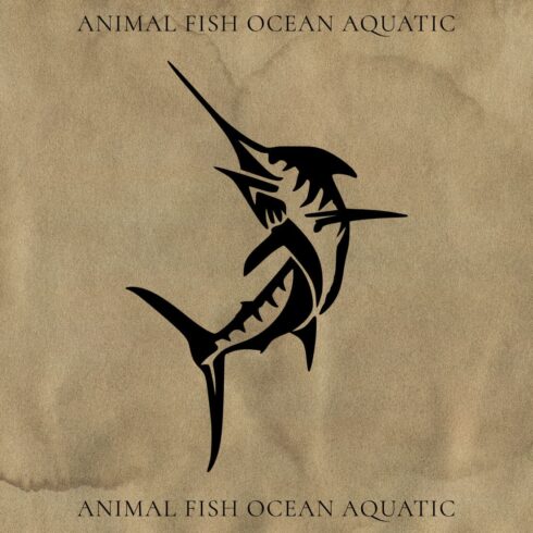 Animal Fish Ocean Aquatic - Example on vintage Paper.