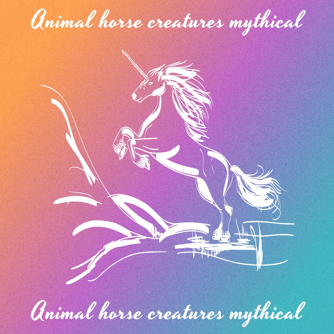 Аnimal Horse Creatures Mythical - Multicolor Example.