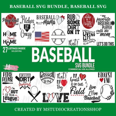 Baseball SVG Bundle.