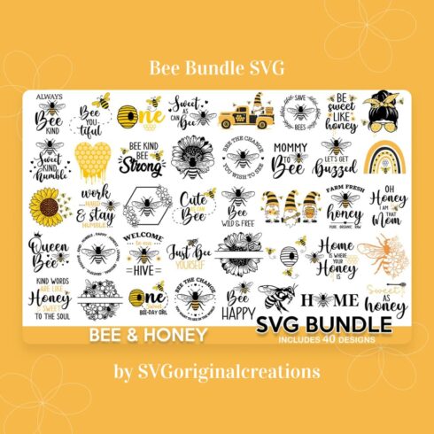 Bee and honey svg bundle.