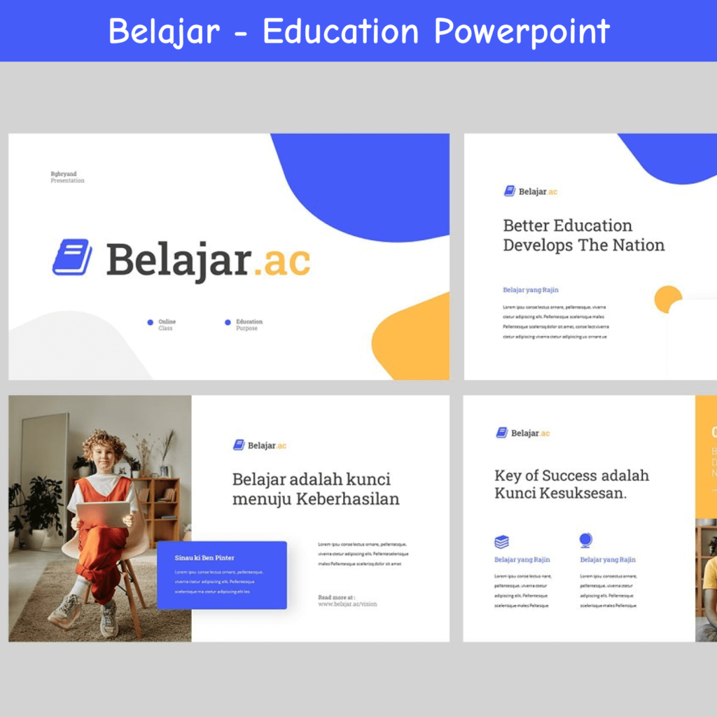 Belajar - Education Powerpoint – MasterBundles