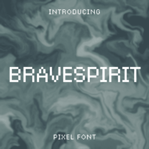 Bravespirit Pixel Font Example.