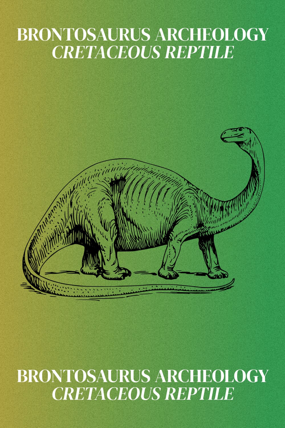 Brontosaurus Archeology Cretaceous Reptile - Pinterest Image.