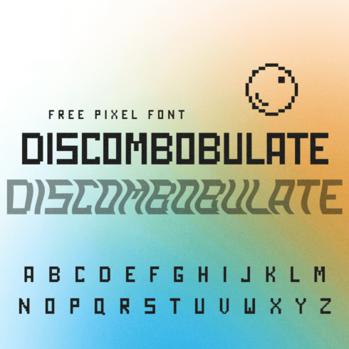 Discombobulate Pixel Font Example.