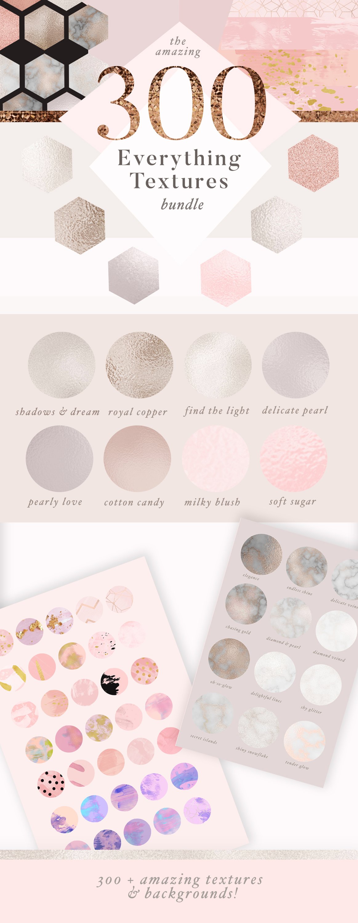 Big pastel marble collection.