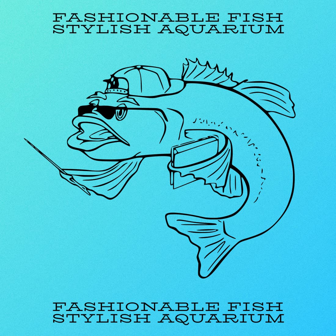 Fashionable Fish Stylish Aquarium - Bright Colorful Example.