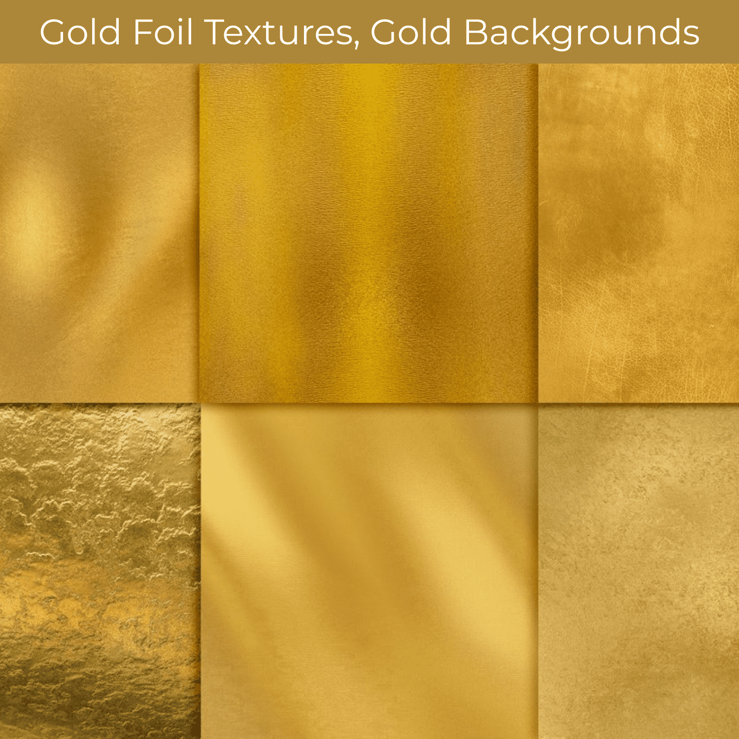 Gold Foil Textures, Gold Backgrounds cover.