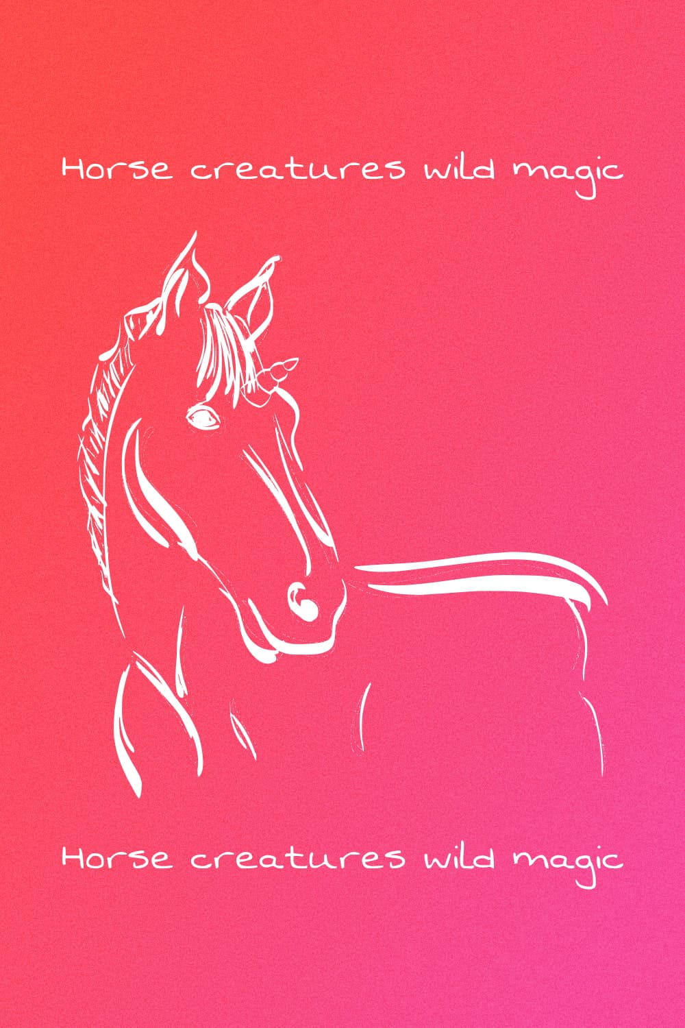 Animal Horn Rainbow Horse - Pinterest Image.