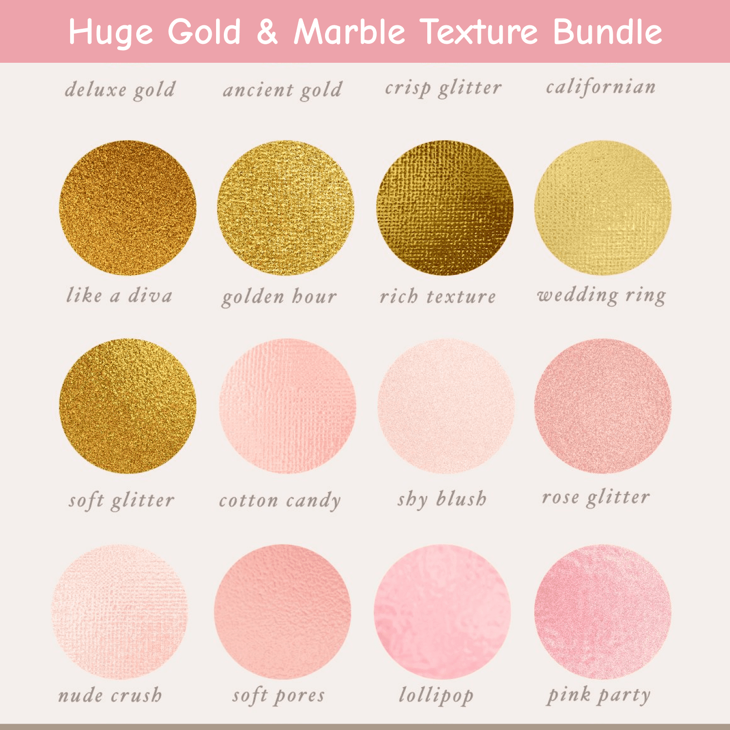 Huge Gold & Marble Texture Bundle.