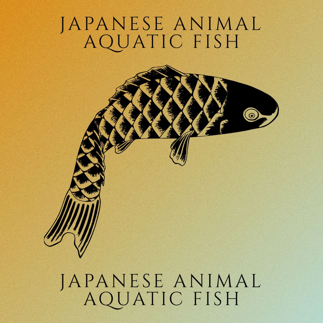 Japanese Animal Aquatic Fish - Colorful Example.